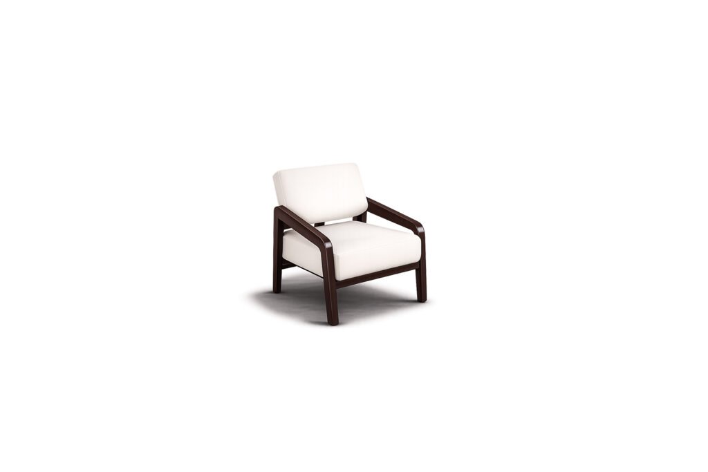 Amber Frame Lounge Chair premium fabric chair – Taksh Homes