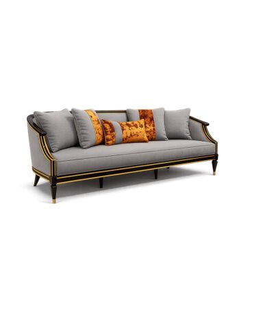 Heritage Gold Frame gold-finished sofa – Taksh Homes