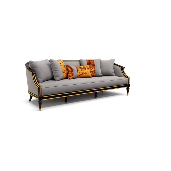 Heritage Gold Frame gold-finished sofa – Taksh Homes
