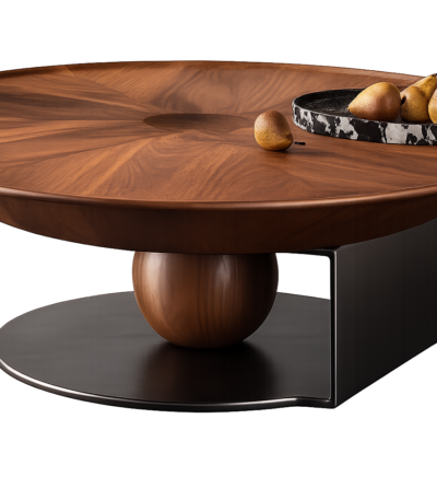 Orbital Bowl Coffee Table premium fabric centre table – Taksh Homes