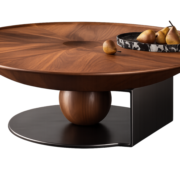 Orbital Bowl Coffee Table premium fabric centre table – Taksh Homes