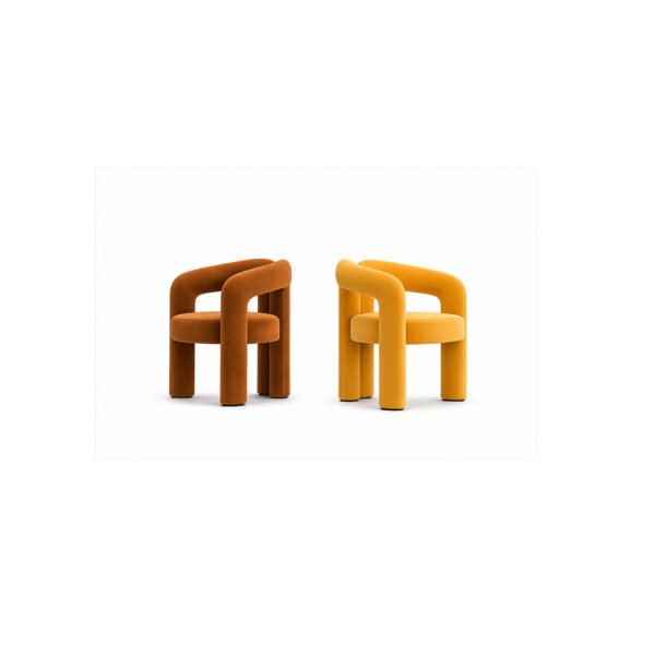 Arco Loop Chair premium fabric chair – Taksh Homes